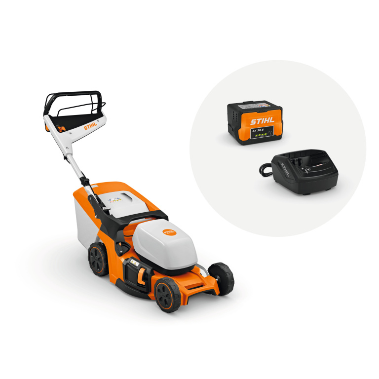 RMA 448.3 V SET (EU2) Akumulátorová Trávníková Sekačka + AK 30 S + AL 101