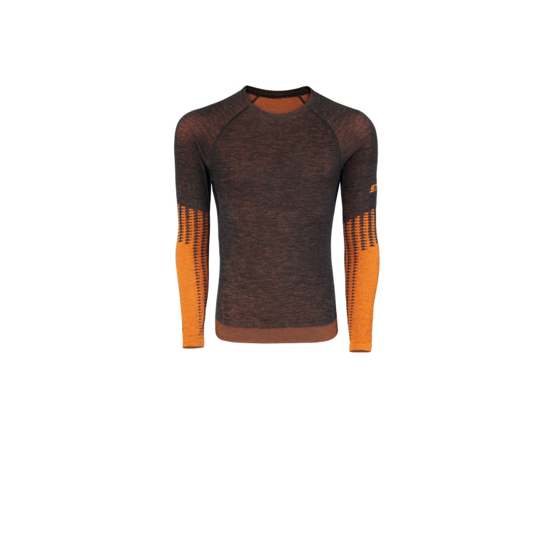Tričko S Dlouhým Rukávem SZ XL/XXL WINTER SEASON Šedá/oranžová