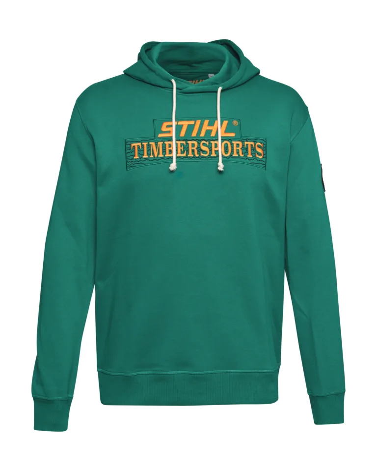 Mikina s kapucí SZ XL TIMBERSPORTS 85 RETRO zelená