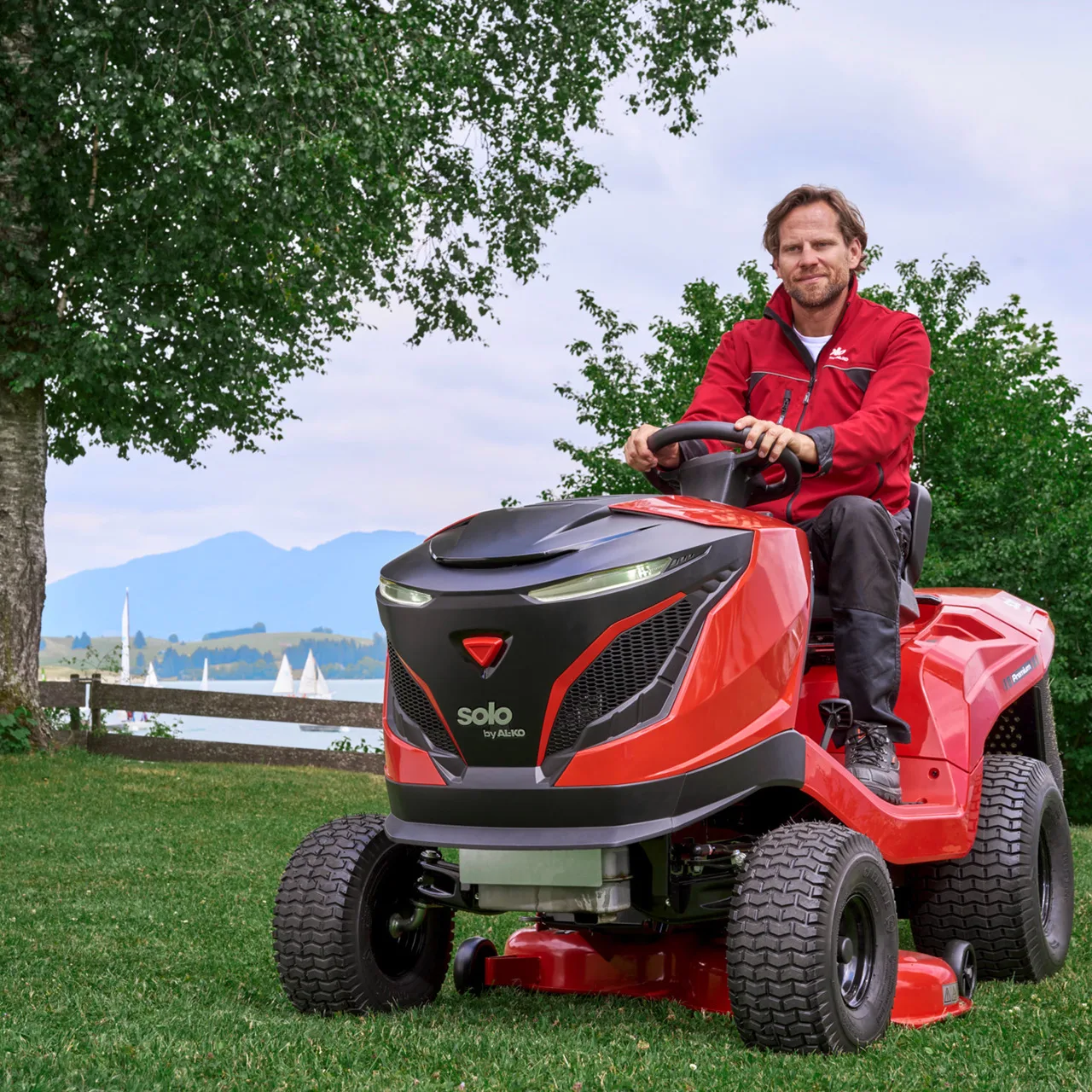 Benzínový zahradní traktor solo® by AL-KO T 18-95.4 HD V2 Premium