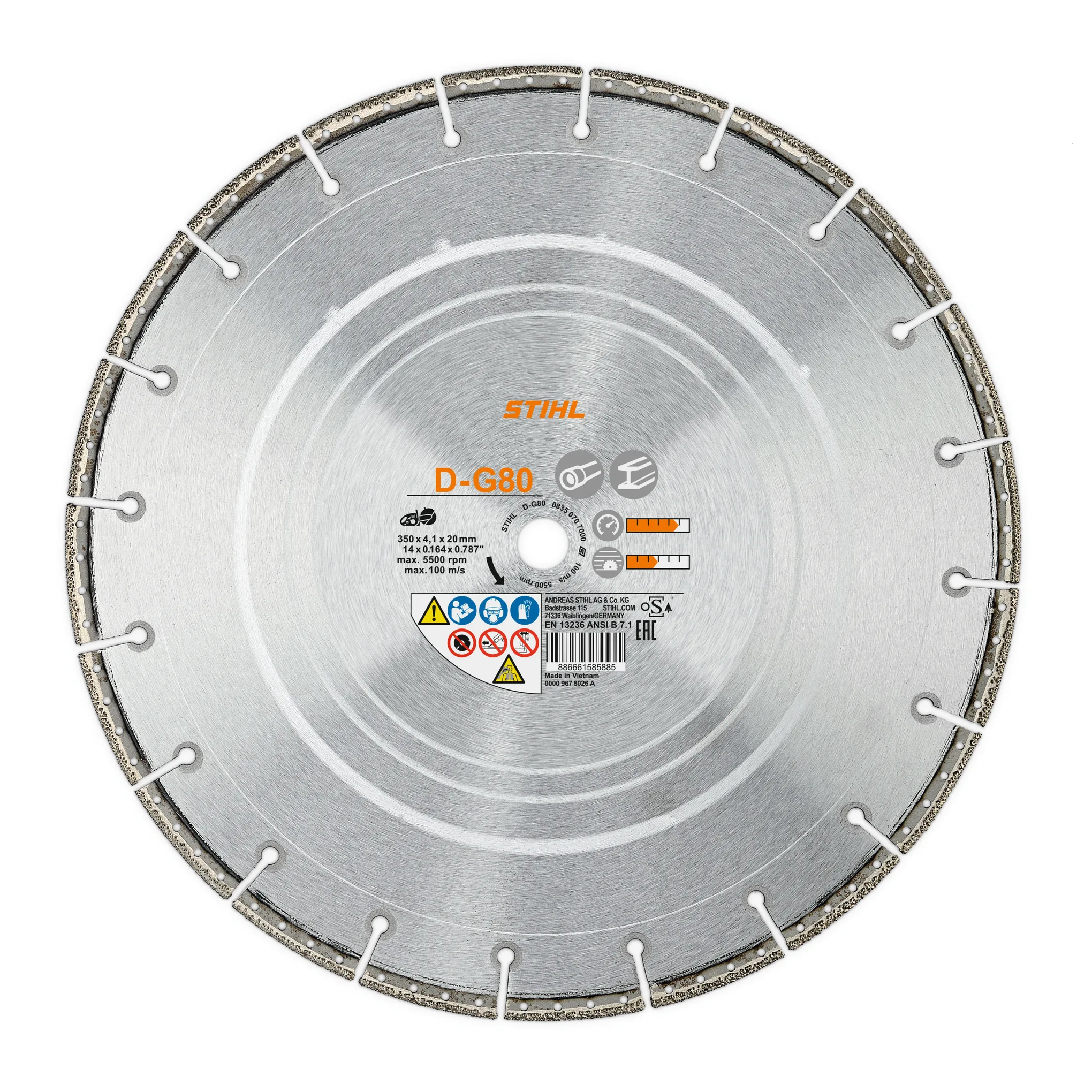 Rozbrušovací Kotouč D-G80 Ø 300mm/12"