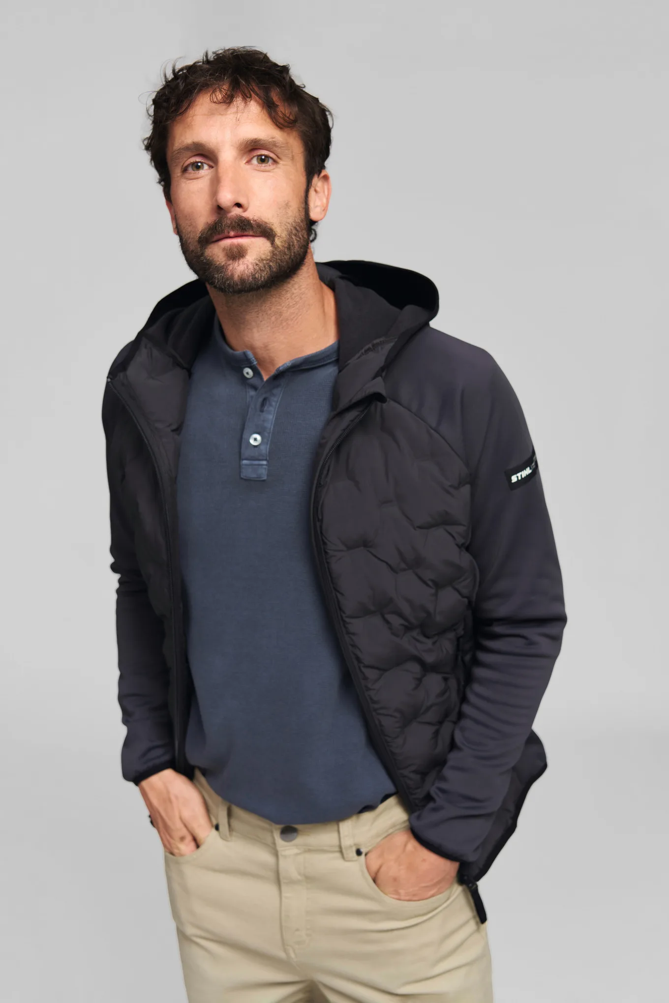 Bunda SZ XL HYBRID HOOD Šedá