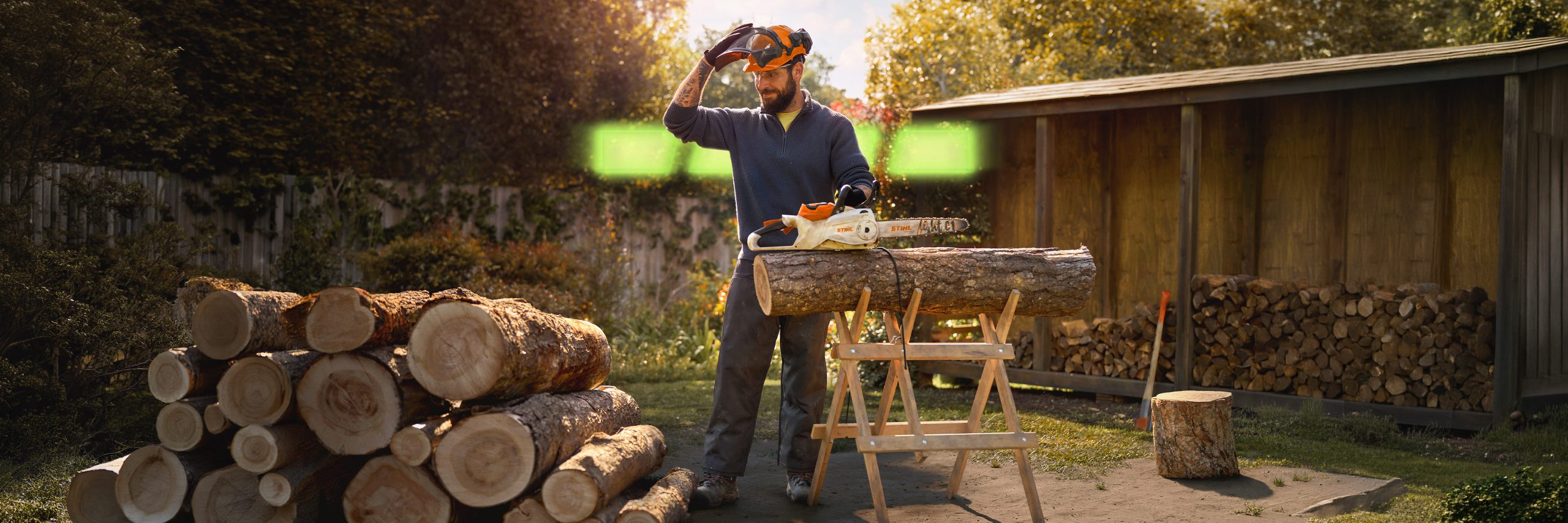 Řezání palivového dřeva akumulátorovou pilou STIHL
